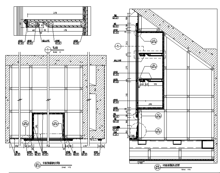 [广东]现代奢华风格别墅样板间设计施工图(附效果图+物料表）-墙身大样图