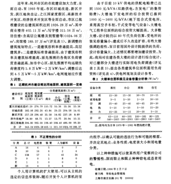 [杭州]新建大楼电气负荷的估算_2