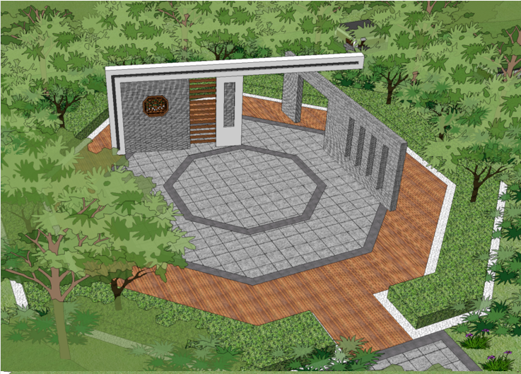 中式风格小区景观设计SU模型-中式风格小区景观设计SketchUp模型1