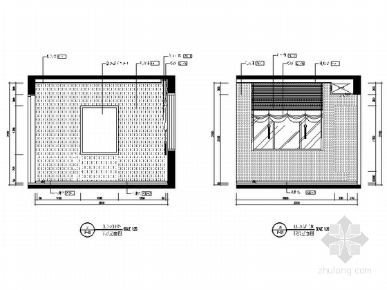 [三亚]现代风格度假公寓小居室室内空间装修施工图立面图