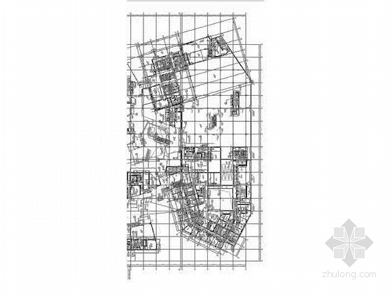 [河北]高层知名现代风格商业建筑各层平面图（甲级设计院）-高层知名现代风格商业建筑平面图