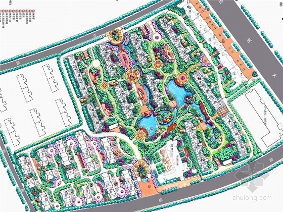 生态湖居住设计资料下载-[南京]自然式高雅豪华生态居住区规划设计方案