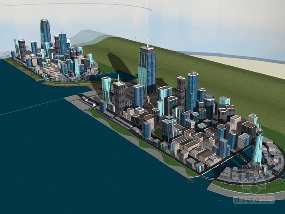 城市公园sketchup资料下载-城市办公建筑SketchUp模型下载