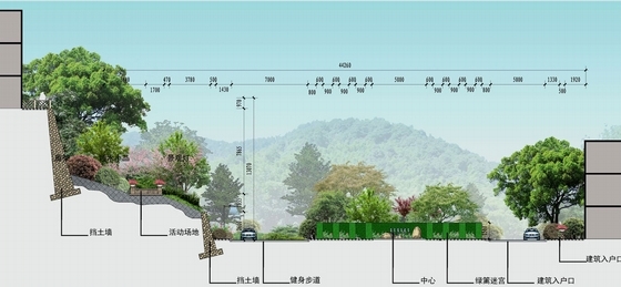 杭州冠山地形剖面图图片