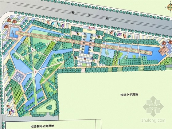 植物配置ps平面资料下载-[广东]城市文化现代公园景观设计方案