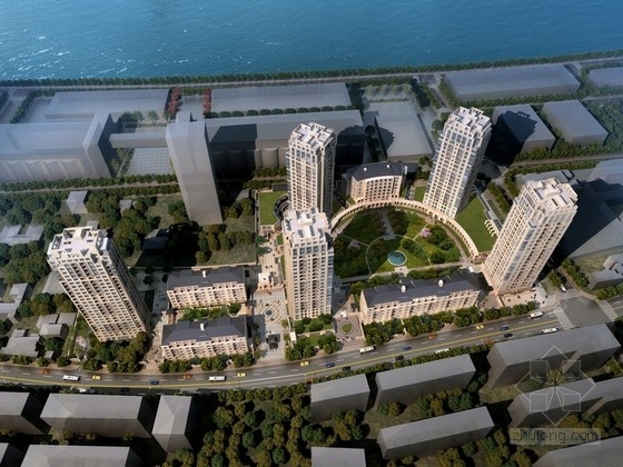 高层入户立面资料下载-[上海]高层住宅区规划及单体方案文本