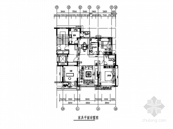 简约风格家装施工图资料下载-[北京]简约不简单现代私宅家装施工图