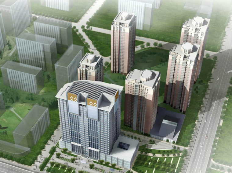 房地产办公大楼资料下载-[北京]知名地产办公楼建筑设计方案文本