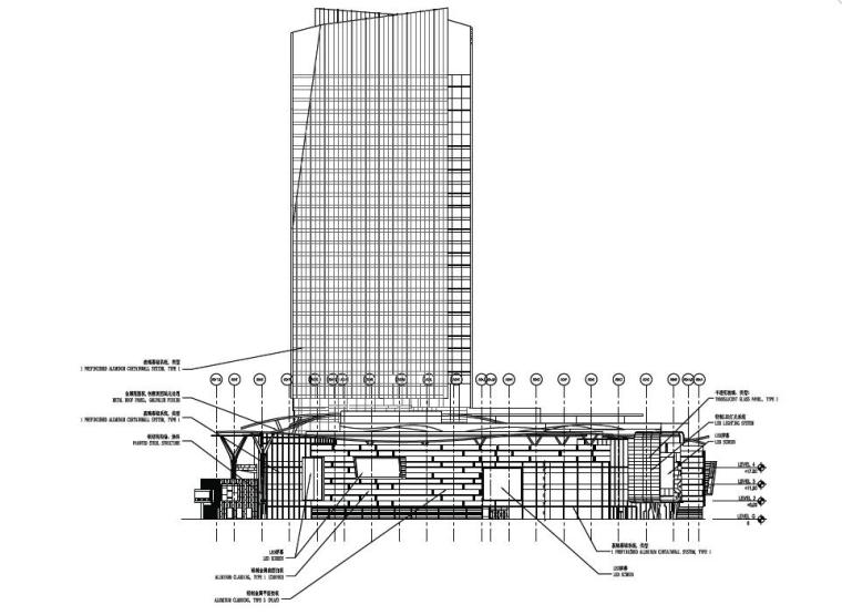 [成都]超高层金属板立面办公商业综合体建筑设计方案文本-超高层金属板立面办公商业综合体建筑立面图