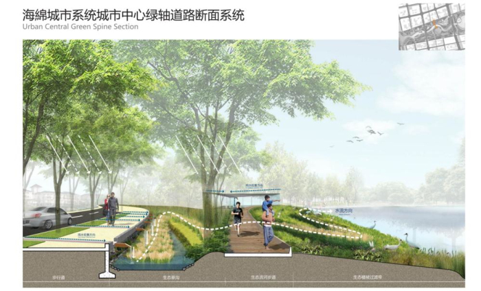 [浙江]360°环湖佛道文化生态海绵城市景观设计方案（2016最新）-城市道路断面系统