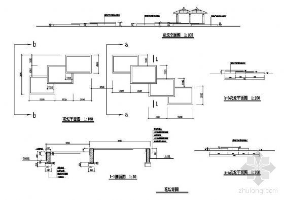 花坛花池详图资料下载-花坛详图
