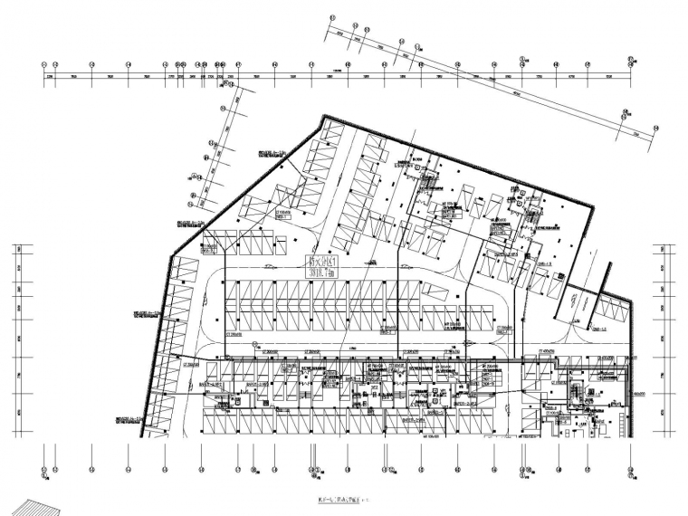 [四川]住宅小区全套电气设计施工图-地下一层Ⅰ区动力平面图