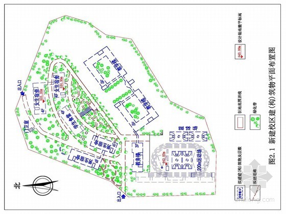 [云南]校舍建设项目地质灾害危险性评估报告-平面布置图 