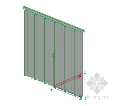 窗帘su模型下载资料下载-垂直百叶帘