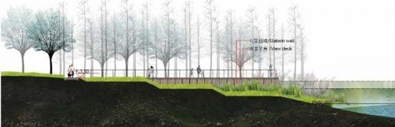 [西安]左岸四季生态湿地公园景观规划方案-景观立面图