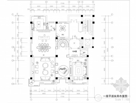 古典欧式别墅效果图资料下载-[内蒙古]知名设计公司设计欧式古典豪宅CAD施工图(含效果图）