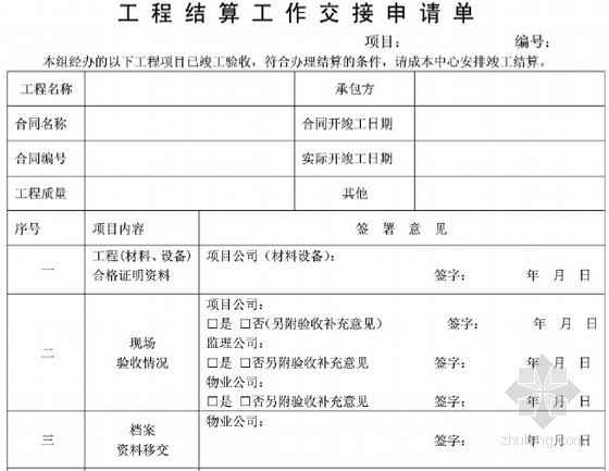 水利工程竣工结算资料资料下载-建设工程竣工结算通用资料及表格（全套65页）