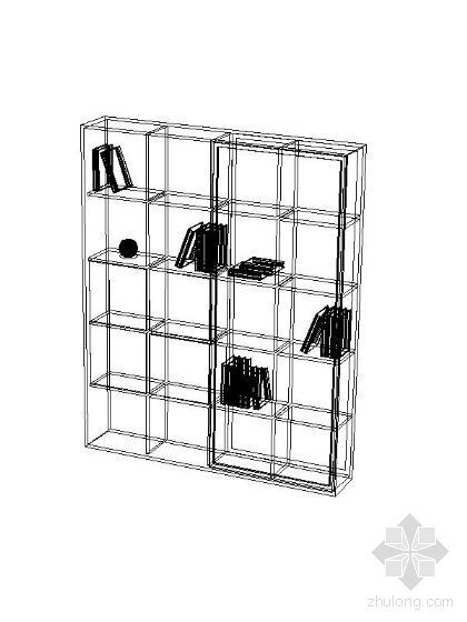 书柜柜子CAD图块资料下载-柜子立体图块集