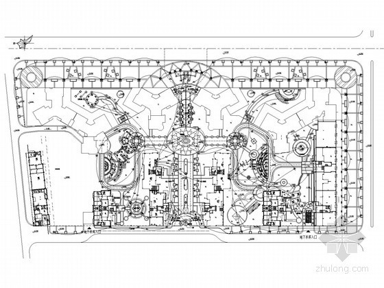 园林广场给排水系统资料下载-某花园景观广场电气施工图纸（含给排水）