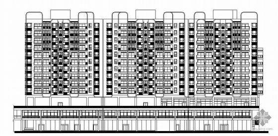 十三层商住楼图纸资料下载-[广州]某十三层商住楼建筑施工图