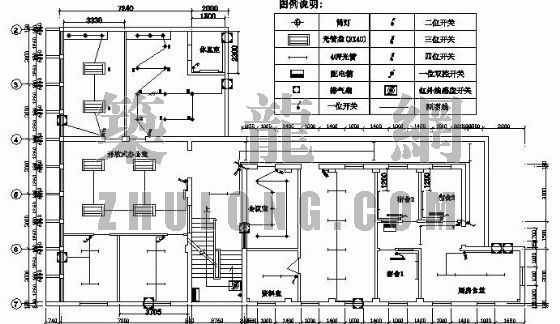 江苏地区办公楼装修预算资料下载-办公楼装修电气图