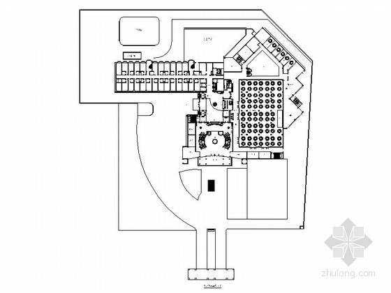 某大型花园酒店平面CAD图块下载- 