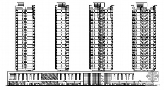 某市商住楼设计资料下载-[湖南]某二十四层商住楼建筑施工图