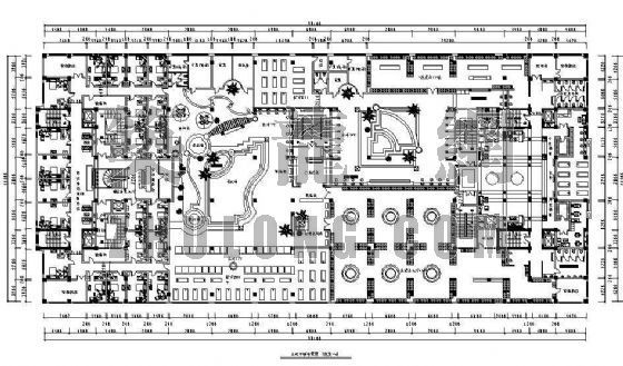 巴塞罗那德国馆平面图比例资料下载-一水疗馆平面图
