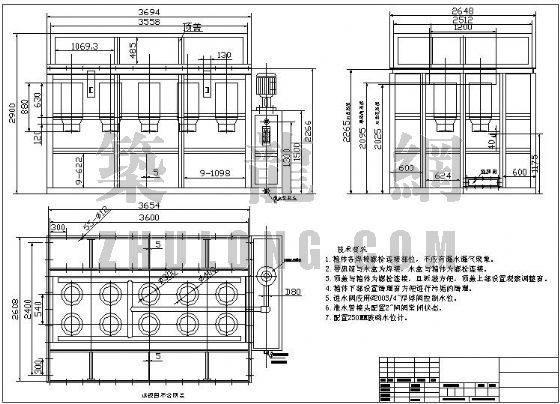 圆筒式脉冲除尘器资料下载-模块式扁袋除尘器结构详图