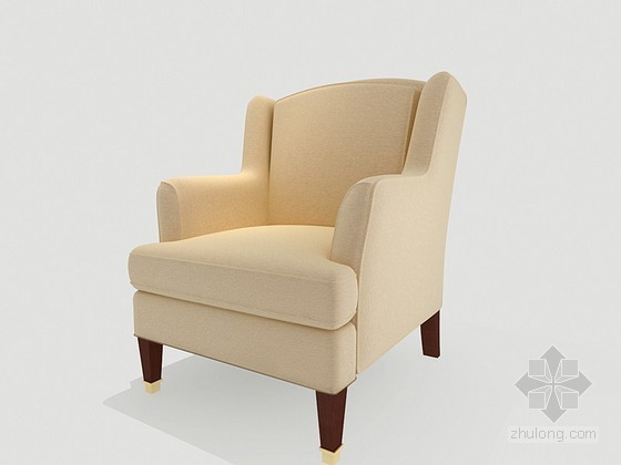 3d单人沙发模型资料下载-现代单人沙发3D模型
