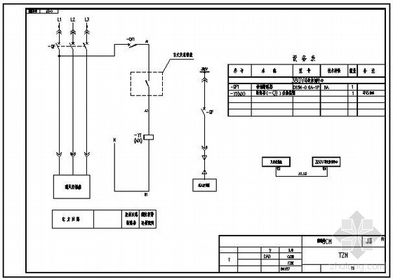消防水泵控制柜系统接线图资料下载-通风控制箱消防联锁接线图