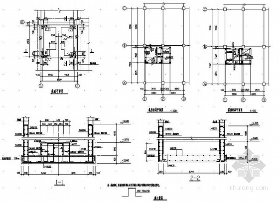 观光电梯井建筑施工图资料下载-电梯井加固改造结构施工图