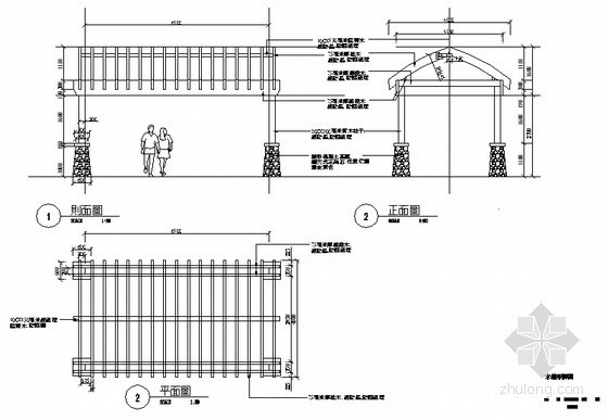 跨高速棚架结构资料下载-木棚架节点详图