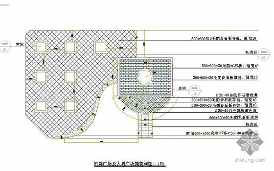 树阵广场铺装详图资料下载-四川医院景观设计施工图全套