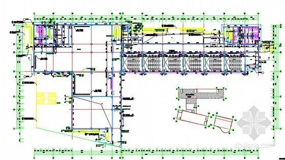 [山东]新建小学建筑安装工程预算书(含施工图纸)-综合楼一层平面图 