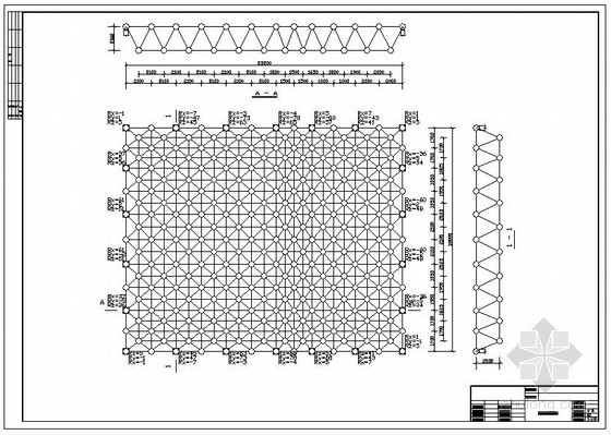 收费站收费广场设计图资料下载-某网架收费站结构设计图