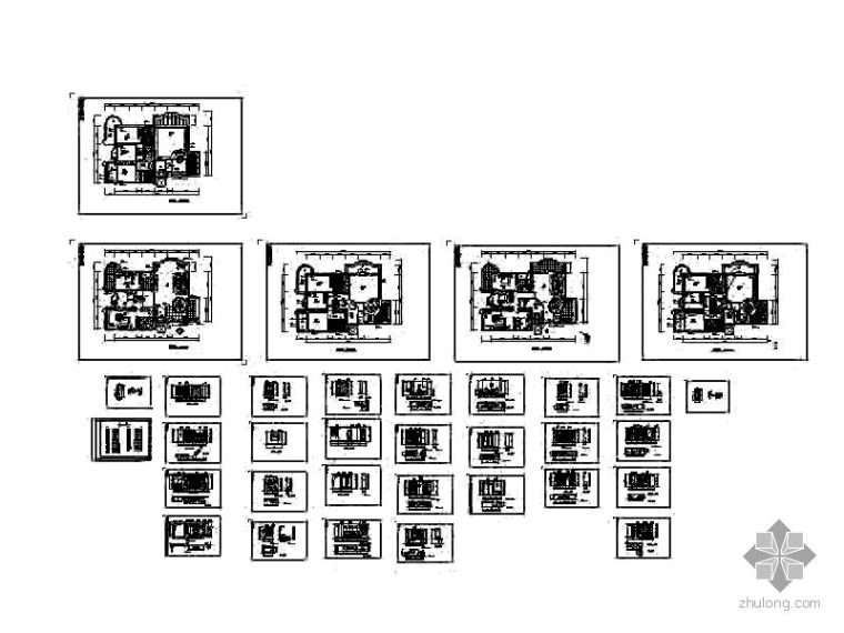 148㎡三室二厅装修图_4