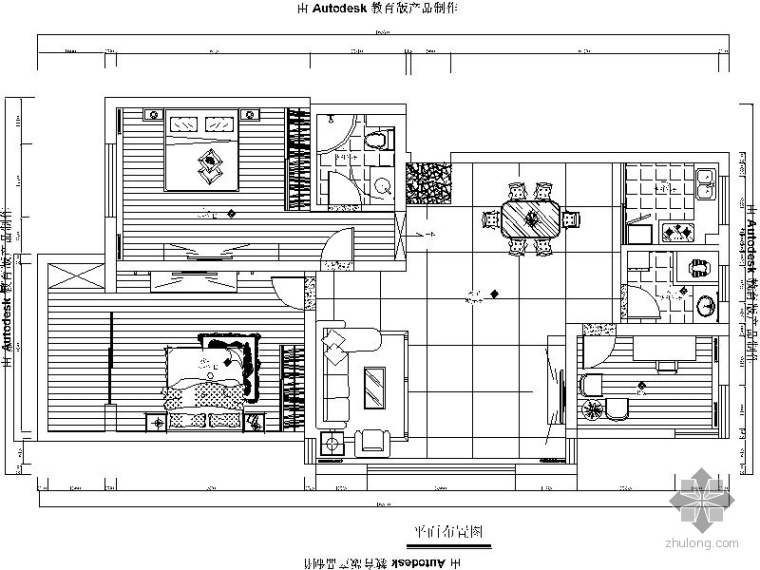 异域二居室装修图资料下载-现代二居室设计装修图
