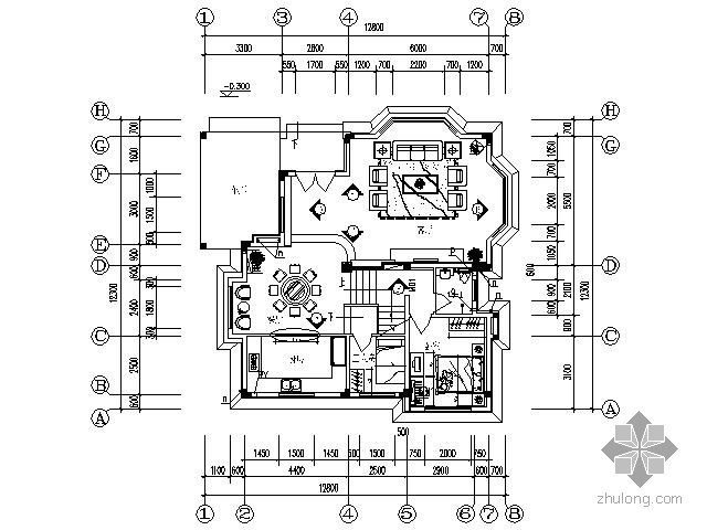 现代时尚三层别墅模型资料下载-现代三层别墅装修图