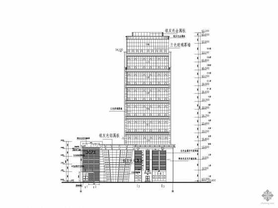 [南昌]某产品检测大楼外装饰幕墙建筑施工图-2 