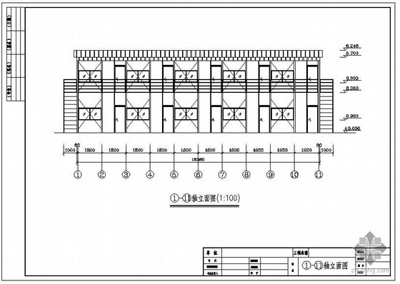 活动板房CAD设计图纸资料下载-某标准活动板房设计图纸