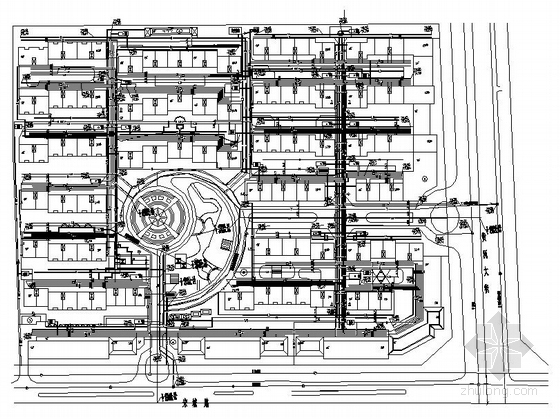 隧道综合管网设计方案资料下载-河南某小区住宅综合管网方案图
