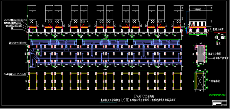 青岛某项目冷却塔基础图纸_3