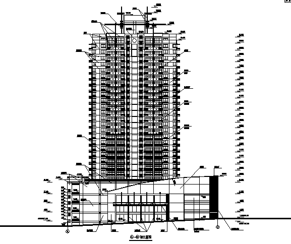 高层大厦全套图纸资料下载-90米高商住大厦建筑图（全套图纸）