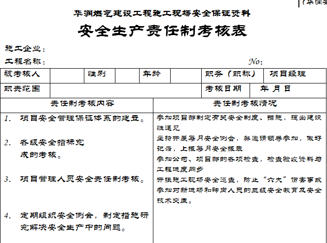 湖南省安全资料统一表格资料下载-全套安全表格46张