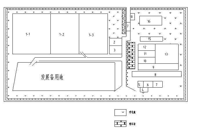 垃圾填埋场技术交底资料下载-垃圾填埋场平面图