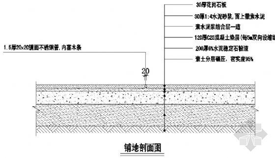 CAD铺地剖面资料下载-铺地剖面图4