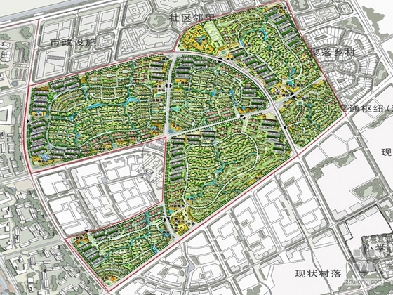 住区公共生活中心规划设计资料下载-[丽江]某居民住区规划设计方案