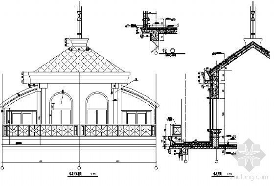 坡屋面住宅节点详图dwg资料下载-坡屋面住宅节点详图