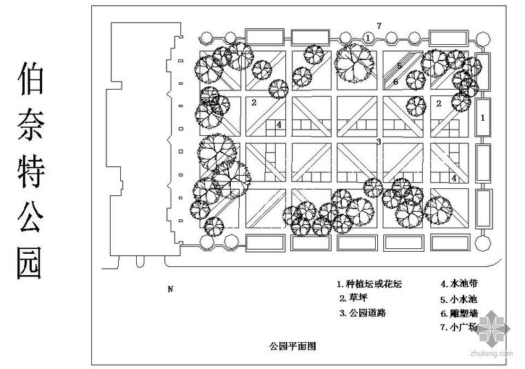 西方公共场所景观设计平面图_3